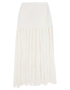 Alanui Woman Maxi Skirt Ivory Size Xs Virgin Wool In White