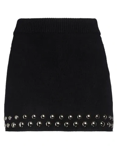 Alanui Woman Mini Skirt Black Size M Virgin Wool