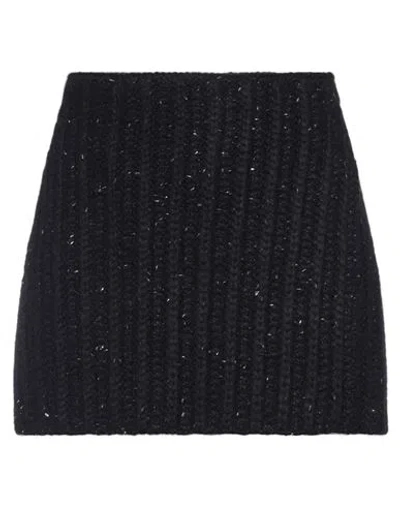 ALANUI ALANUI WOMAN MINI SKIRT MIDNIGHT BLUE SIZE L ALPACA WOOL, POLYAMIDE, VISCOSE, WOOL, POLYESTER