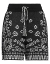 Alanui Woman Shorts & Bermuda Shorts Black Size L Cotton, Polyamide In Black