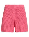 Alanui Woman Shorts & Bermuda Shorts Fuchsia Size M Cotton In Pink