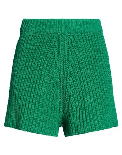 Alanui Woman Shorts & Bermuda Shorts Green Size S Cotton