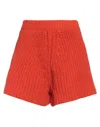 Alanui Woman Shorts & Bermuda Shorts Orange Size M Cotton In Orange