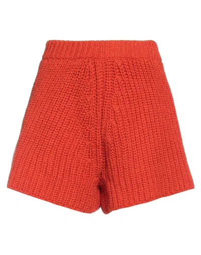 Alanui Woman Shorts & Bermuda Shorts Orange Size M Cotton