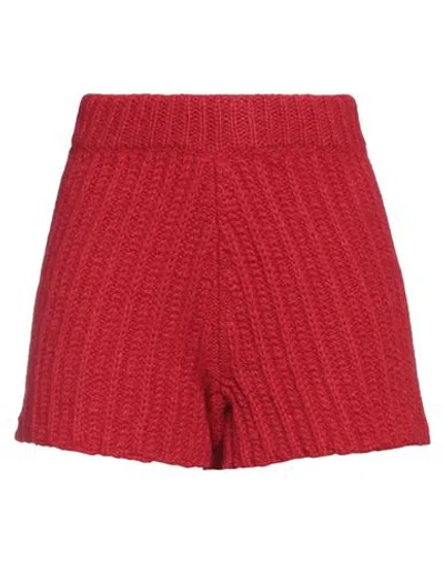 Alanui Palm Springs Ribbed Cotton Shorts In Orange