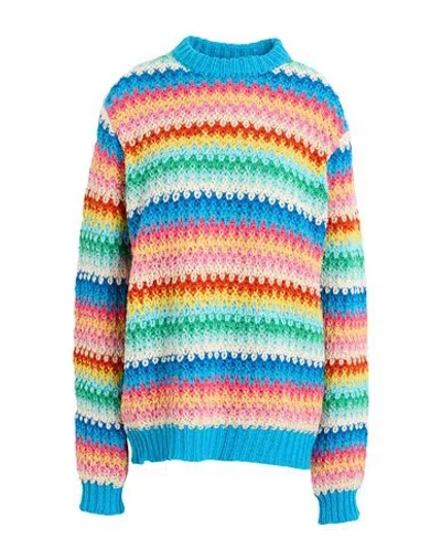 Alanui Woman Sweater Azure Size M Cotton In Blue
