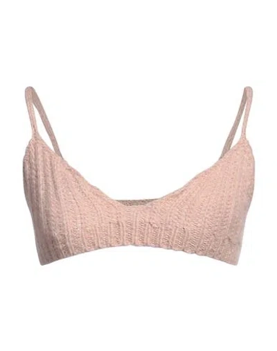 Alanui Woman Top Blush Size L Alpaca Wool, Polyamide, Wool In Pink