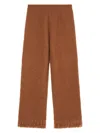 Alanui Cashmere And Silk Blend Trousers In Camel