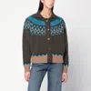 Alanui Women's Fair Isle Patterned Cardigan In Brown