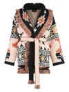 Alanui Geometric Roots Cardigan With Vibrant Fringe Trims In Multicolor