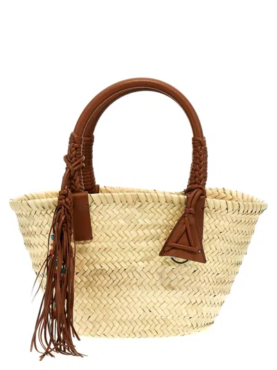 Alanui Women's Icon Palm Leaf Small Handbag In Brown