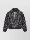 Alanui Wool And Cashmere Fringed Cardigan Bomber In Black