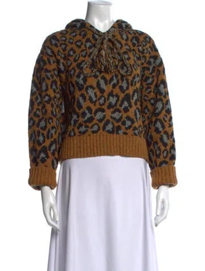 Pre-owned Alanui Wool Animal Print Sweater W/ Tags In Neutrals