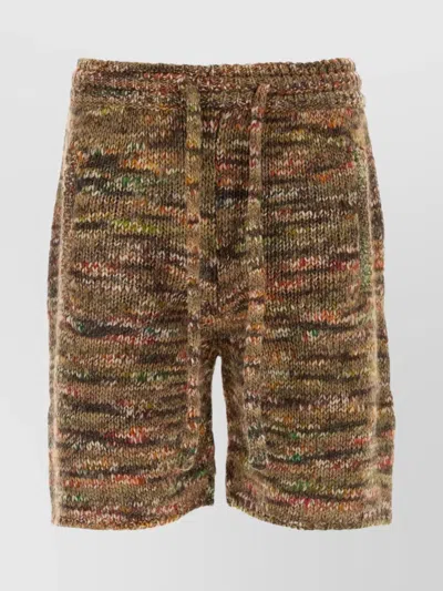 ALANUI WOOL BLEND GRUNGE BEAT BERMUDA SHORTS