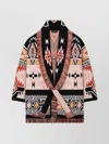 Alanui Geometric Roots Cardigan With Vibrant Fringe Trims
