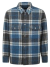 Alanui Patterned Wool Shirt With Flap Pockets In Grey