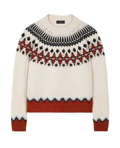 ALANUI WOOL CREWNECK SWEATER WITH GEOMETRIC DETAIL