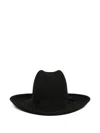 Alanui Curved Wool Cowboy Hat In Black