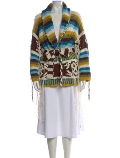 Pre-owned Alanui Wool Patterned Sweater In Brown