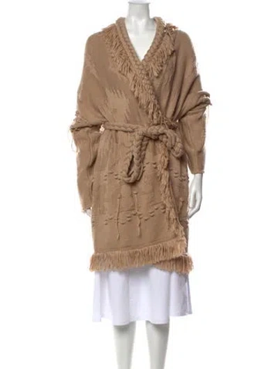 Pre-owned Alanui Wool Patterned Sweater In Neutrals