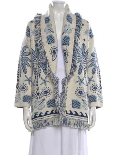 Pre-owned Alanui Wool Patterned Sweater W/ Tags In Blue