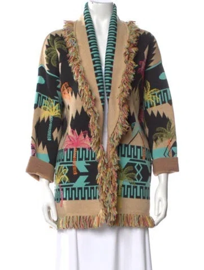 Pre-owned Alanui Wool Printed Sweater In Neutral