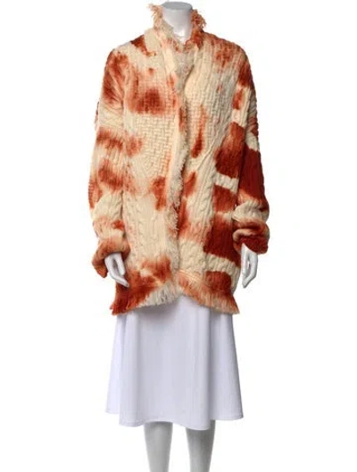 Pre-owned Alanui Wool Printed Sweater In Orange