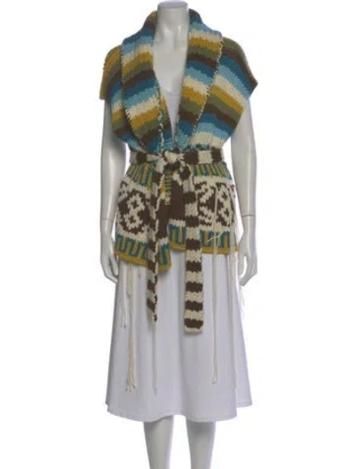 Pre-owned Alanui Wool Striped Sweater In Multi