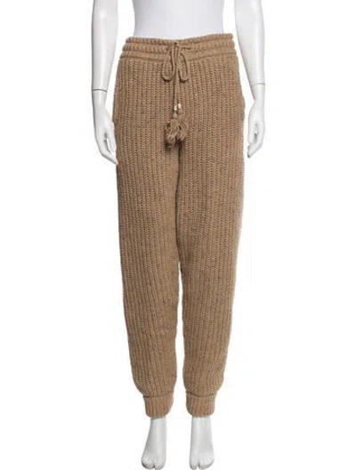 Pre-owned Alanui Wool Sweatpants In Brown