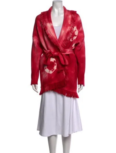 Pre-owned Alanui Wool Tie-dye Print Sweater In Pink