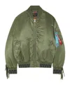 Alanui X Alpha Industries Fringe-detailing Bomber Jacket In Green
