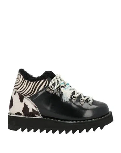 Alanui X Diemme Woman Ankle Boots Black Size 8 Leather