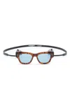Alanui X Jmm Topanga Square-frame Sunglasses In Brown