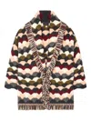 Alanui Wave-pattern Fringed Cardigan In Multi