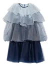 Alapage Amelia Ruffled Dress In Blue