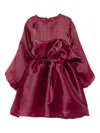 Alapage Bow-detail Belted Dress In Burgundy