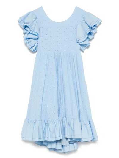 Alapage Kids' Cotton Dress In Blue