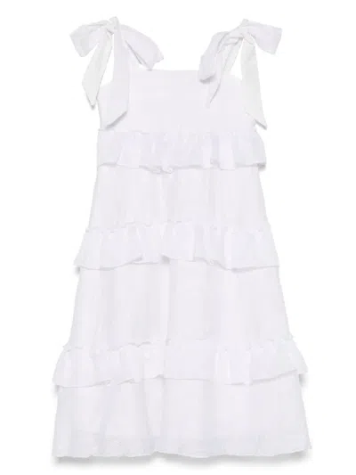 Alapage Kids' Cotton Dress In White
