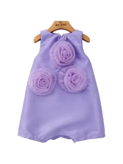 Alapage Babies' Floral-appliqué Body In Purple