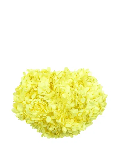 Alapage Babies' Floral-appliqué Shorts In Yellow