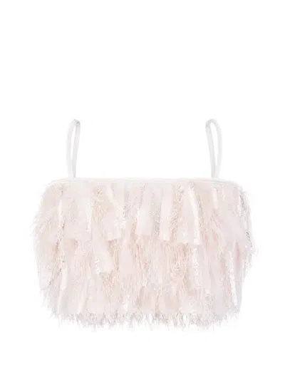 Alapage Kids' Fringed-detail Top In Pink