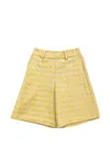 Alapage Houndstooth-pattern Shorts In Yellow