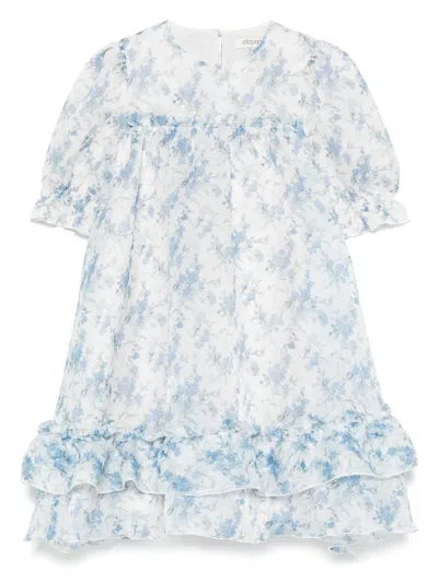 Alapage Kids' Organza Dress In White