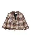 Alapage Plaid Sequin-embellished Jacket In Multi