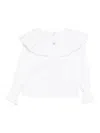 Alapage Ruffle-trim Blouse In White