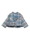 Alapage Sequin-embellished Plaid Jacket In Blue