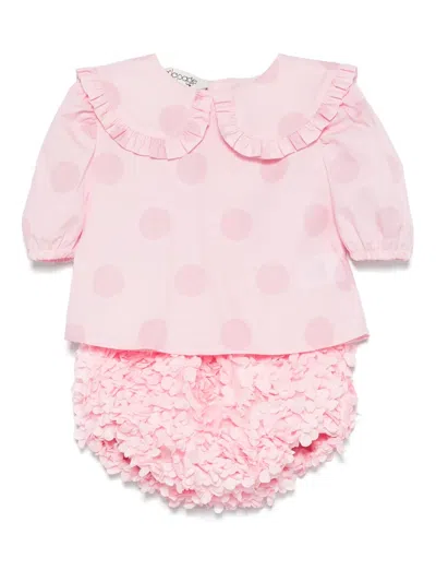 Alapage Babies' Smeraldo Bloomers Set In Pink