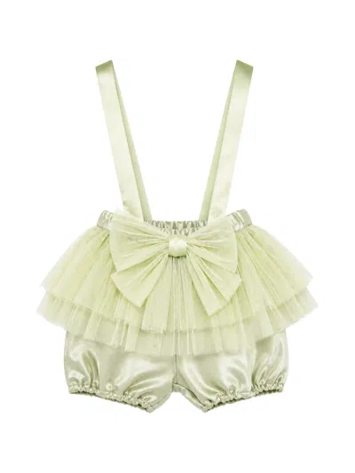 Alapage Babies' Tulle-trimmed Ruffled Bloomers In Green