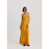Alas 100 Silk Slip Maxi Dress In Gold