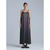 Alas Aphrodite Sleeveless Silk Maxi Dress In Gray